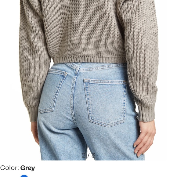 NWT Elodie Grey Cropped Sweater 
Size Small - Picture 9 of 10